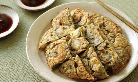 新茶グリーンの青チヂミ