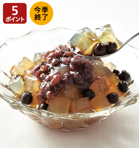 国産天草100%贅沢あんみつ(粒あん、豆、黒糖みつ付き)