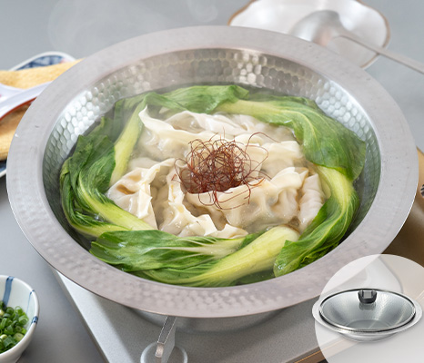 彩食庵 ガラス蓋付 よせしゃぶ鍋 26CM