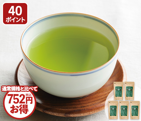 京都の老舗製茶問屋厳選　有機抹茶入り茎茶5袋
