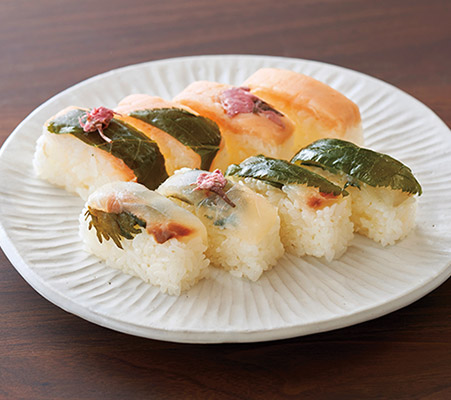 国産天然さくらますと真鯛の桜棒寿司