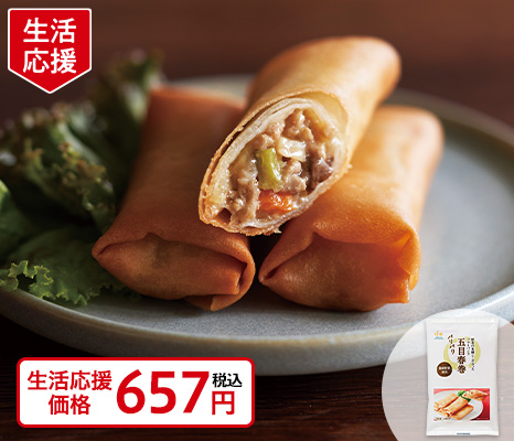 野菜の食感にこだわった　フライパンでできるパリパリ五目春巻き