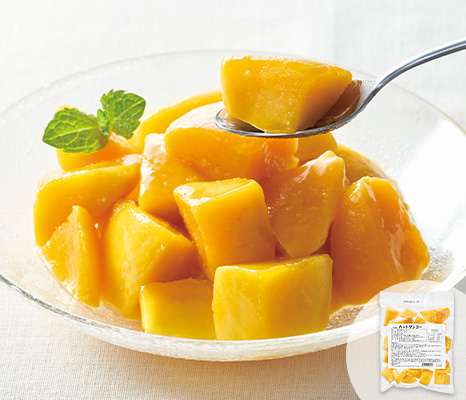 とろ～り甘い冷凍カットマンゴーバラ凍結