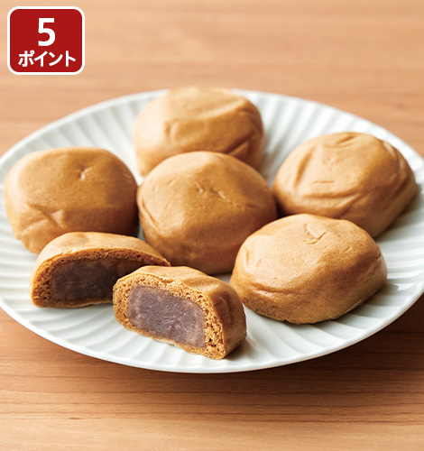 小樽花月堂 たっぷりあんこの黒糖まんじゅう(北海道産小豆のこしあん)