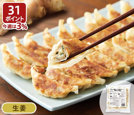 生姜のパンチが効いた　国産しょうが餃子