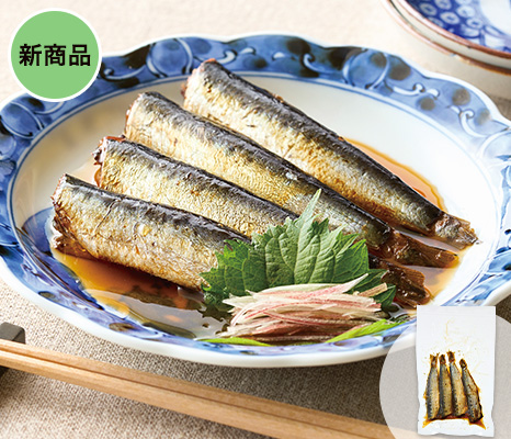 湯せんでしっとり 梅酢仕立ての日本海産いわしさっぱり煮
