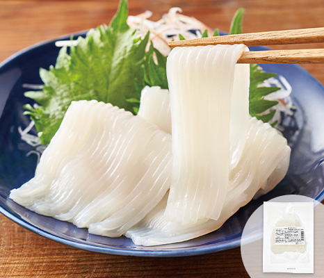 噛むほど広がるイカの甘み細切りだからつるりと美味