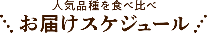 お届けスケジュール