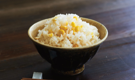 夏のとうもろこしごはん