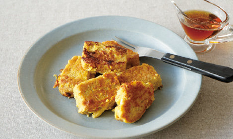 とうもろこし仕立てのフレンチトースト