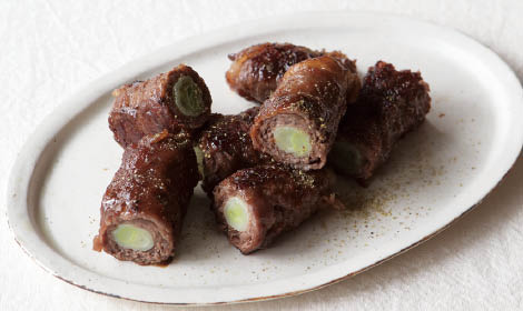 長ねぎの牛肉巻き