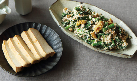 豆腐の味噌漬けと白和え