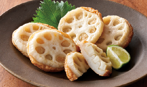 シャキシャキれんこん揚げ