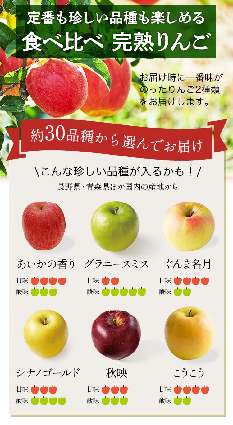 りんご食べ比べ