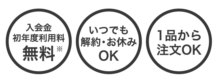 入会金 初年度利用料 無料