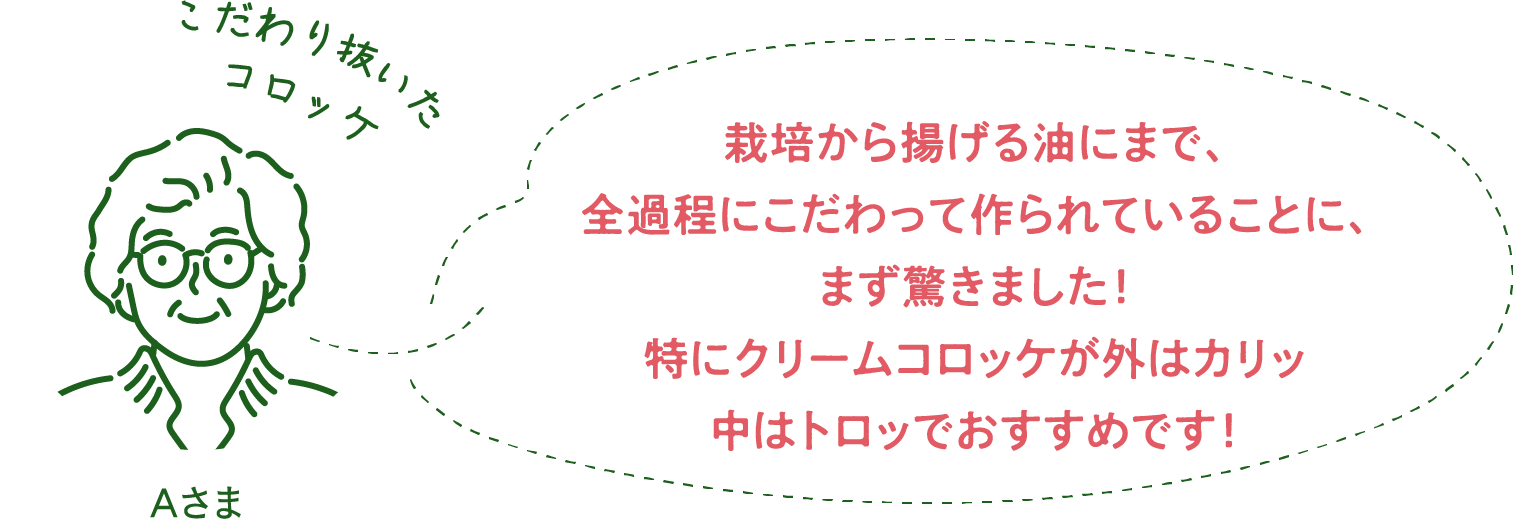 こだわり抜いたコロッケ