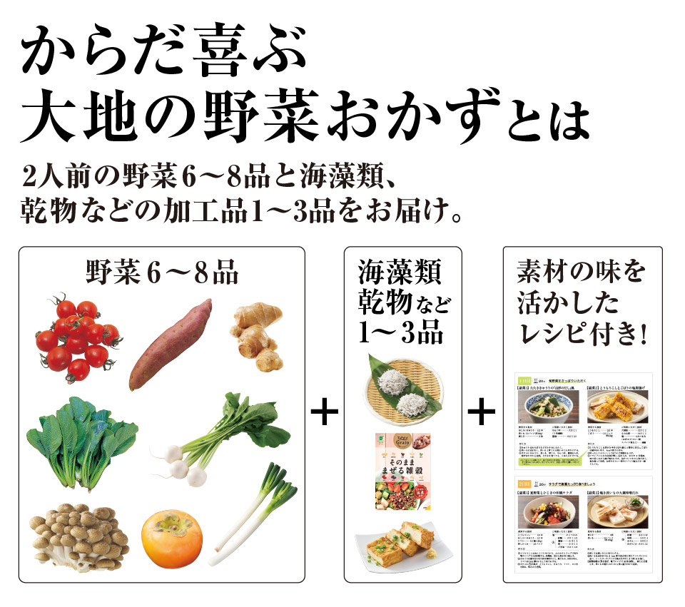からだ喜ぶ大地の野菜おかずとは?