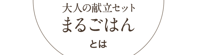 大人の献立セット まるごはん