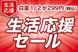 野菜も！うれしい応援価格で