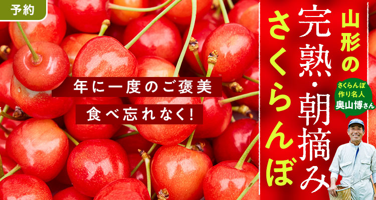 奥山さんの完熟さくらんぼ
