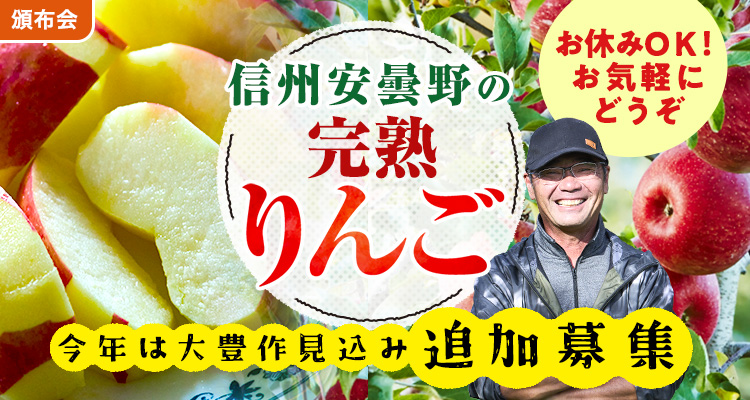 【追加募集】原さんの完熟りんご