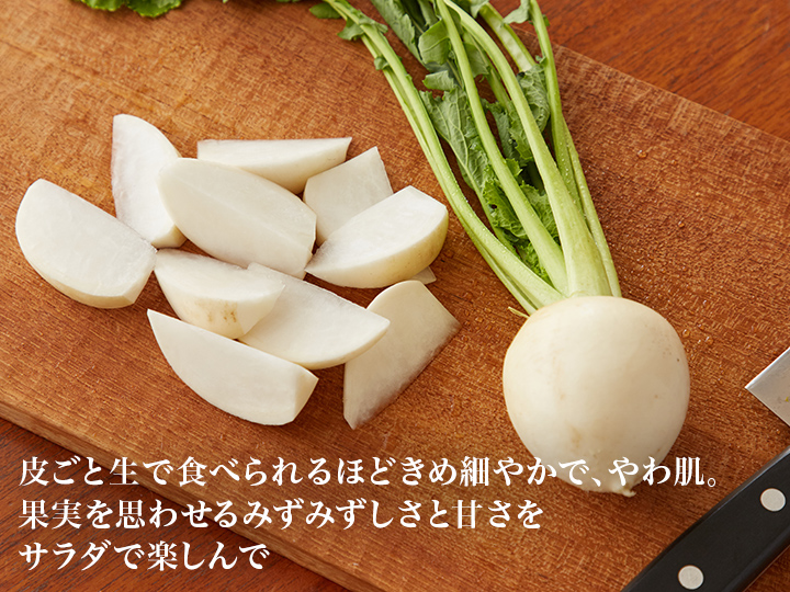 【ベジオタのひと皿】畑の宝石・輝楽なすと春野菜の立て塩サラダ_3