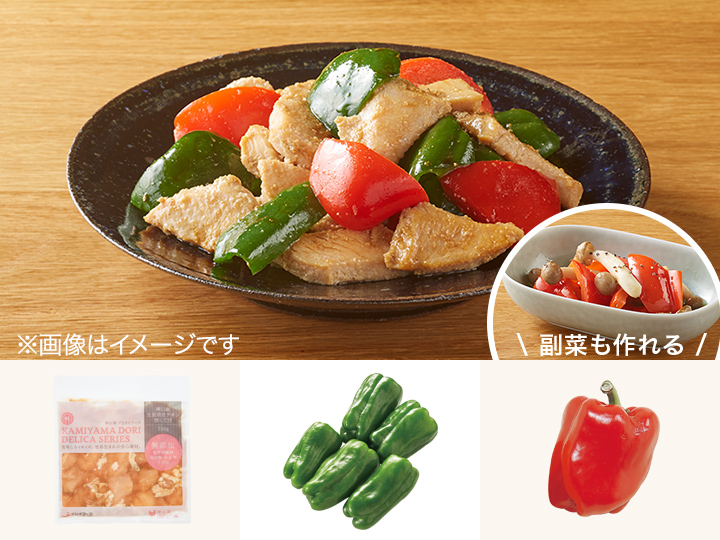 レシピ付き食材セット・鶏と彩り野菜の生姜炒め＋副菜