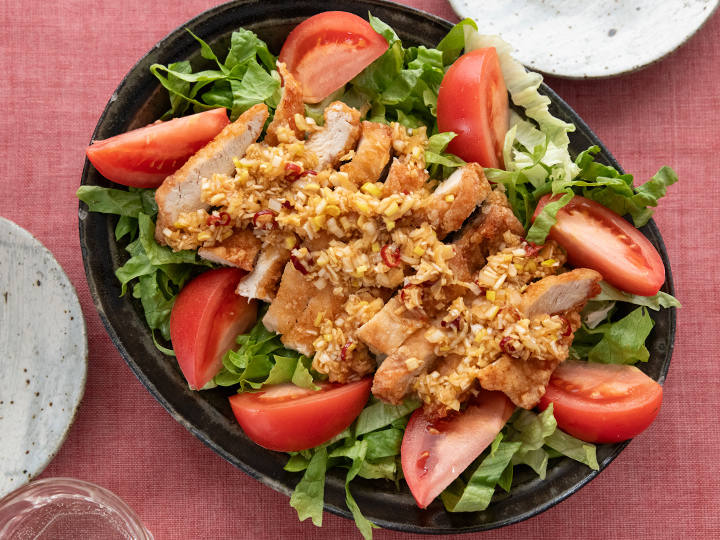 料理家ａｒｉｋｏのひと皿・鶏むね肉でさっぱり　レタスがすすむ油淋鶏（ユーリンチー）_3