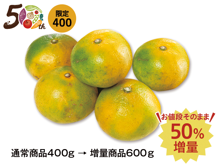 【記念商品・50％増量】極早生温州みかん　600G