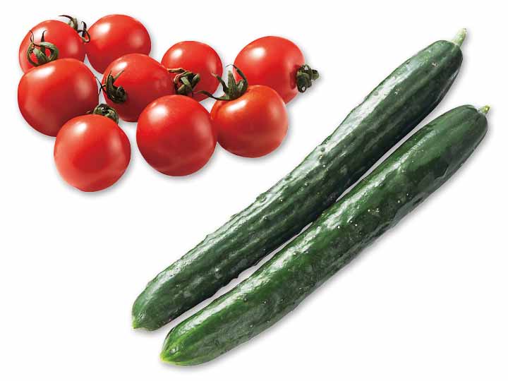 食卓に夏野菜の彩を　きゅうり＆ミニトマトのセット