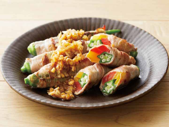 肉巻きでどうぞ　パプリカ＆おくらのセット_2