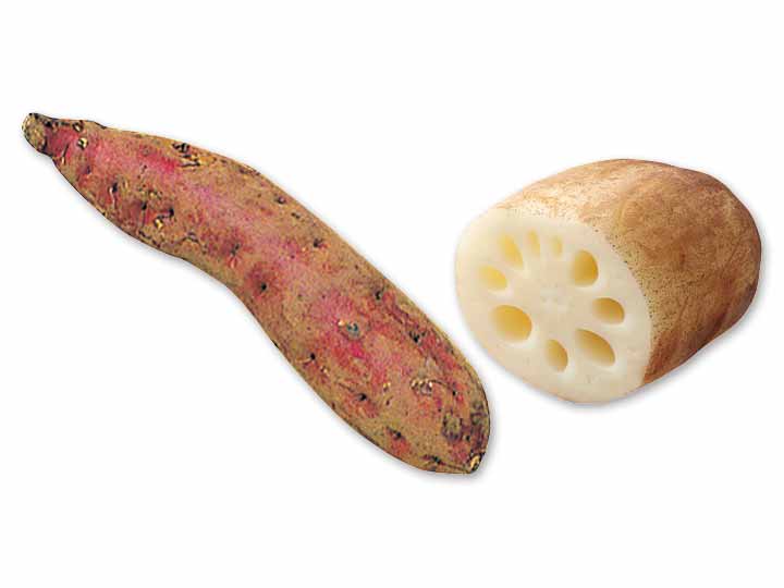 秋の味覚の代表格　紅あずま＆れんこんのセット