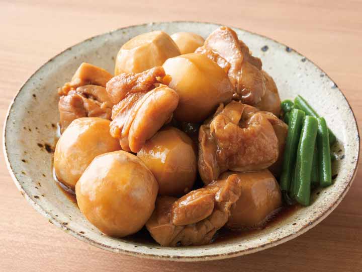 煮物に水菜を添えて　里芋＆水菜のセット_2