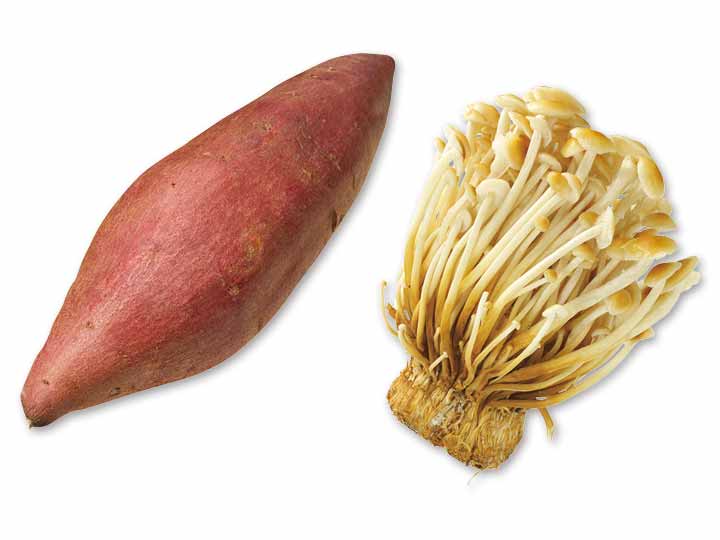 しっとりグラタンにもおすすめ　さつまいも＆ブラウンえのきのセット
