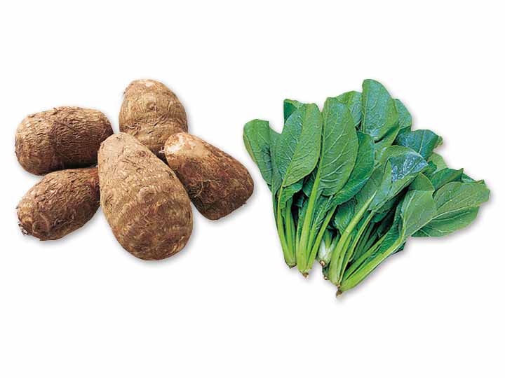 お味噌汁やシチューでどうぞ　里芋＆小松菜のセット