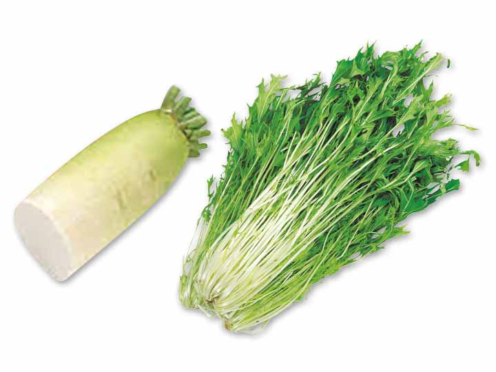 煮物やお鍋の定番　大根＆水菜のセット