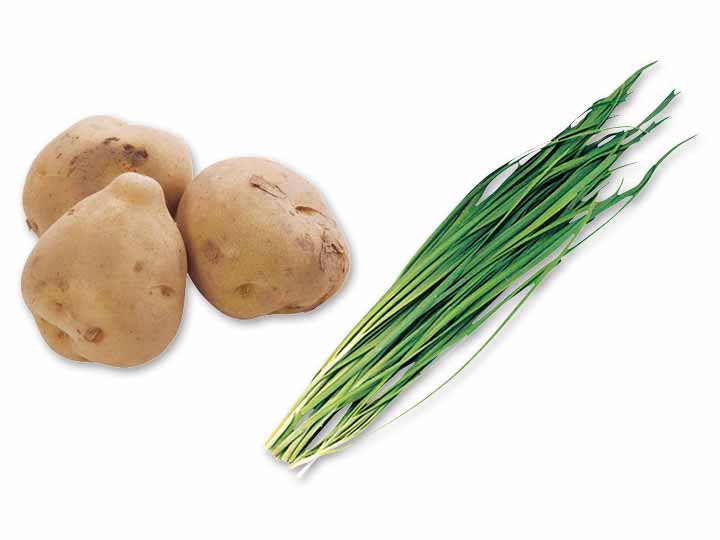 じゃがいもを潰してモチモチ生地に　じゃがいも＆ニラのセット