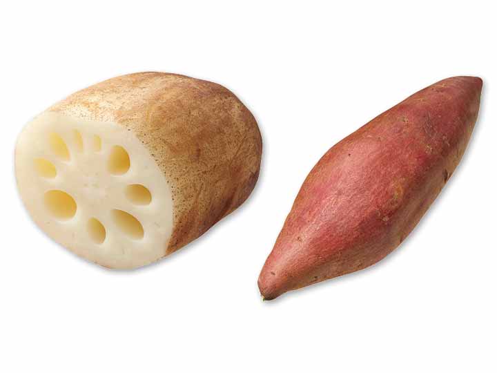 ホクッシャキッ食感楽しい　れんこん＆さつまいも（シルクスイート）のセット