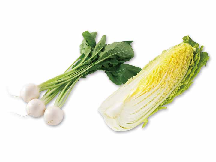 かぶ＆白菜1／4のセット