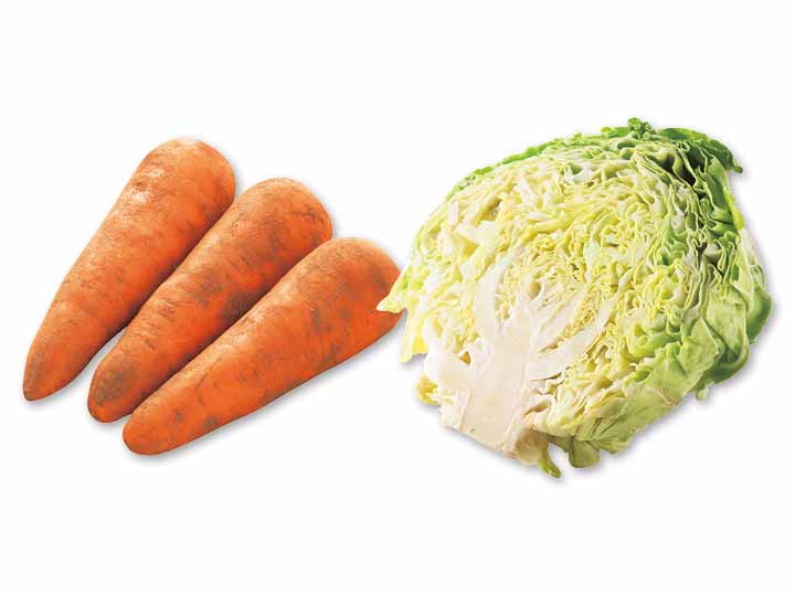 炒めても、和えても、煮込んでも　人参＆キャベツのセット