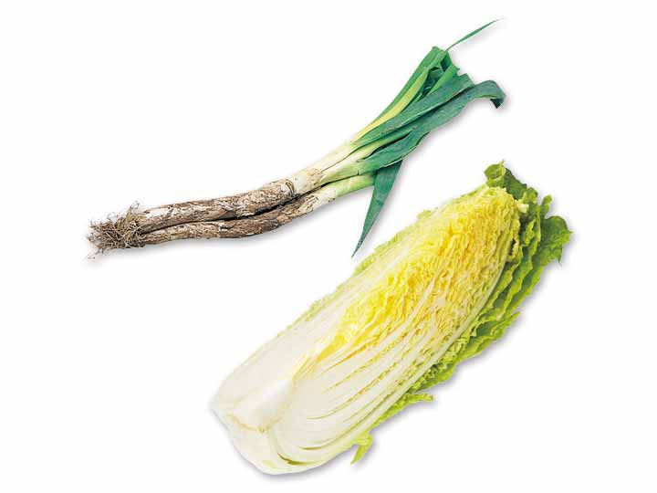 煮込んでとろとろ　深谷ねぎ＆白菜1／4のセット