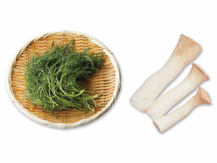 歯ざわりが楽しい　おかひじき＆エリンギのセット