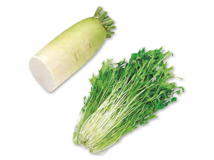 サラダも煮物もこれひとつ　大根＆水菜のセット