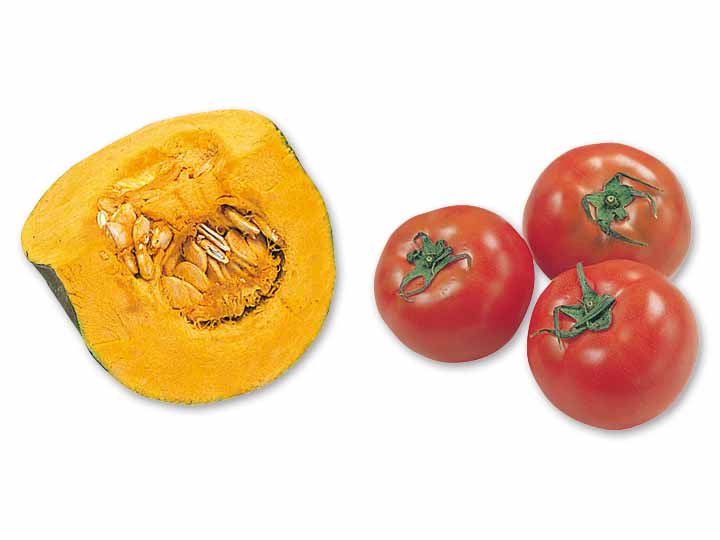 甘みと酸味が調和するスープでどうぞ　沖縄のかぼちゃ＆トマトのセット