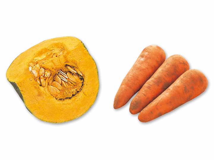食卓にやさしい彩りを　沖縄のしっとりかぼちゃ＆人参のセット