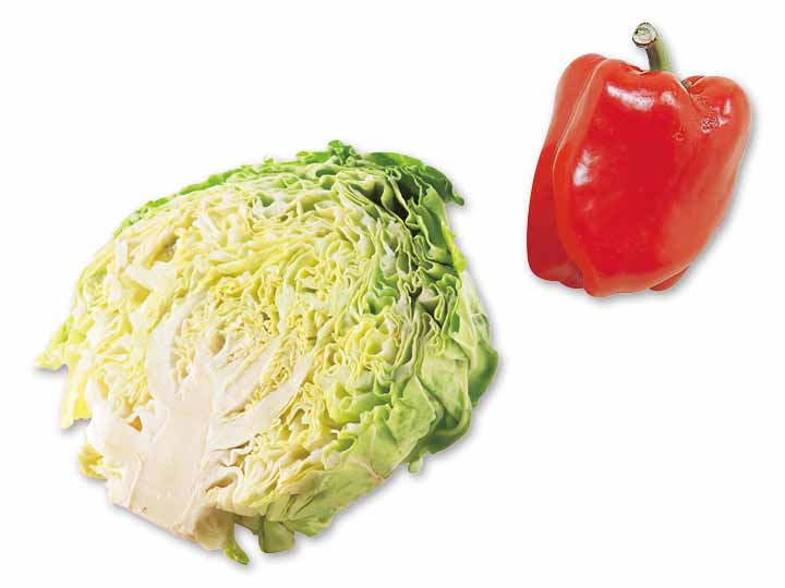 春の彩りを楽しむ　春キャベツ1／2＆パプリカのセット