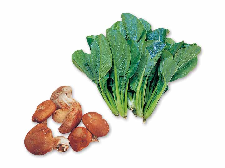 さっと調理で旨み広がる　小松菜＆生しいたけのセット