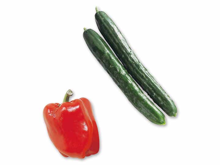 さわやかな彩りで、食卓華やぐ　きゅうり＆パプリカのセット