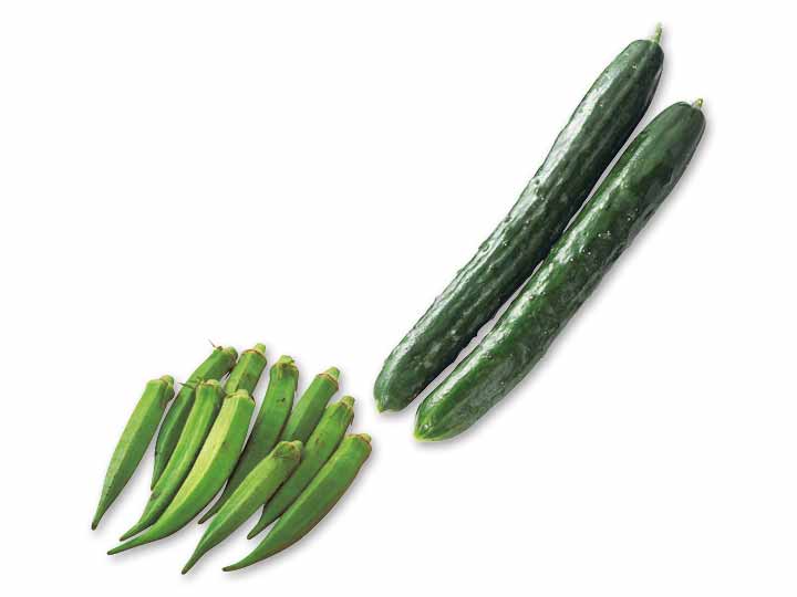 シャキねば夏野菜　おくら＆おしろいきゅうりのセット