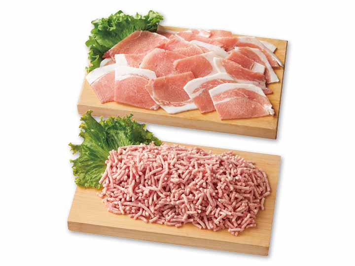 【セットがお得】冷凍大地うまみこい豚　小間切れ・豚挽肉セット